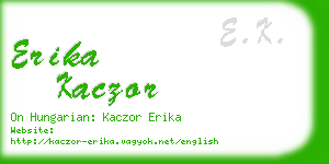 erika kaczor business card